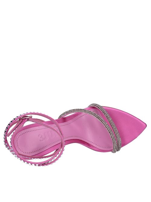 Fabric sandals with rhinestones 3JUIN | GIGLIO-SS23 095 SYRIA SATINCANDY